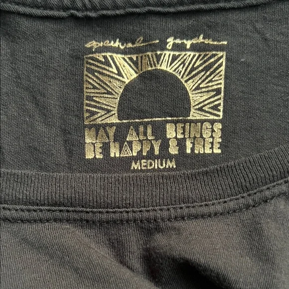 Spiritual Gangster Black Muscle Tee with Motivational Print - Picture 3 of 4